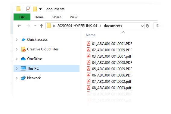 HyperlinQ - Prefixed Documents Windows Explorer